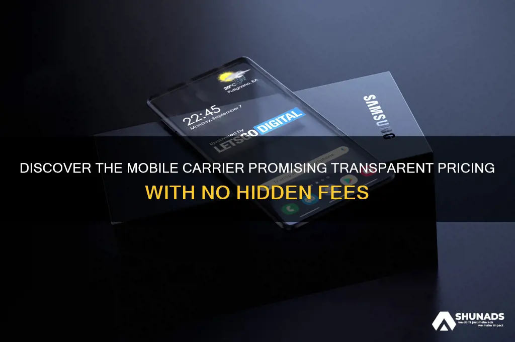 what mobile company advertises no hidden fees