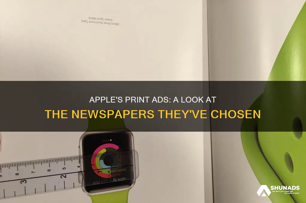 what newpapers has apple used to advertise
