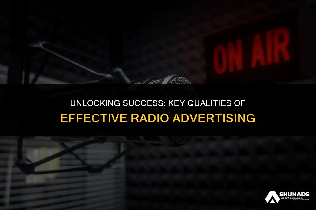 what qualities make a radio advertising successful