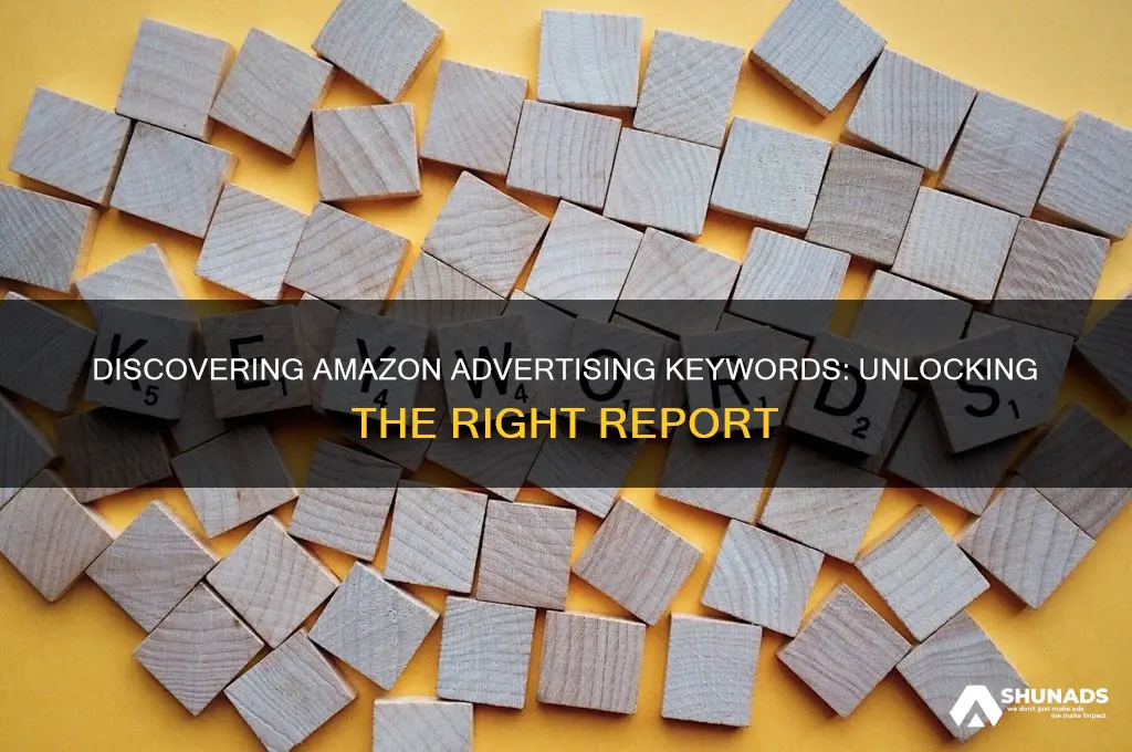 what report in amazon advertising shows the keywords used