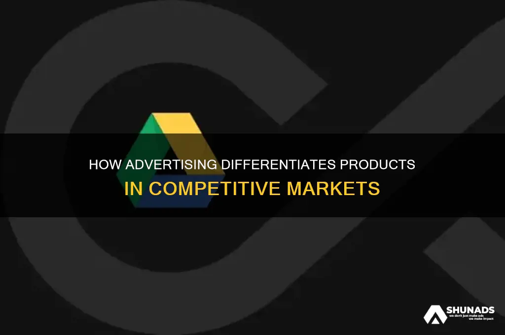 what role can advertising play with respect to differentiate products