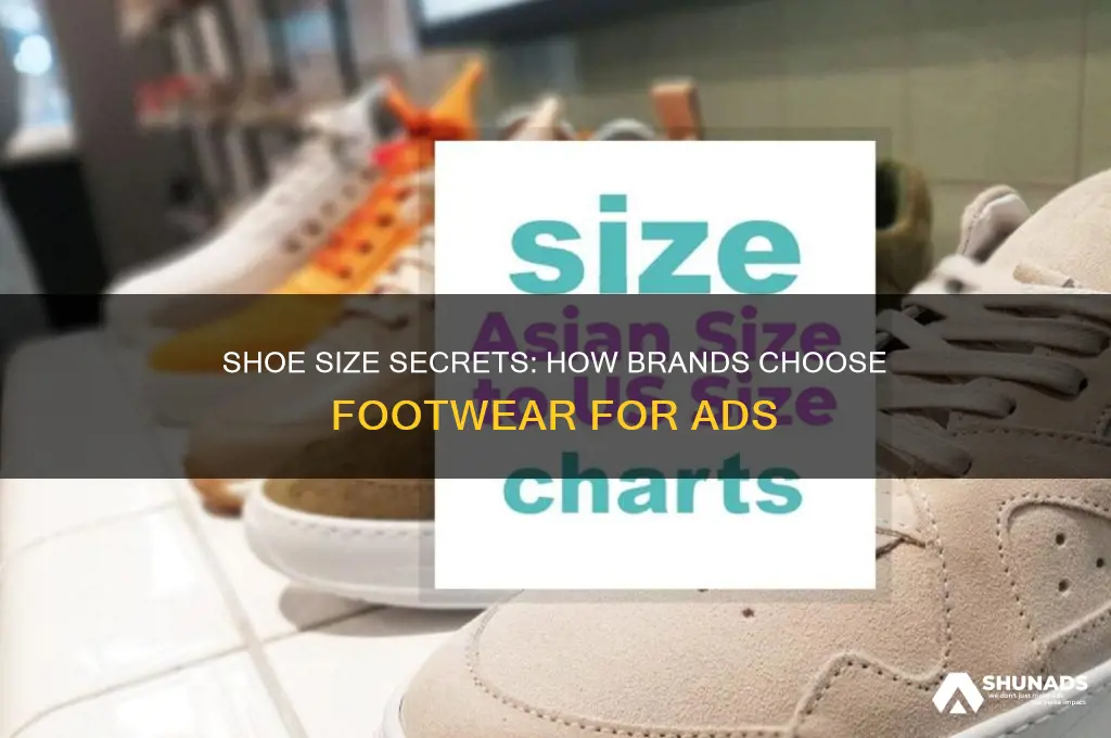 what size shoe do companies use for advertising