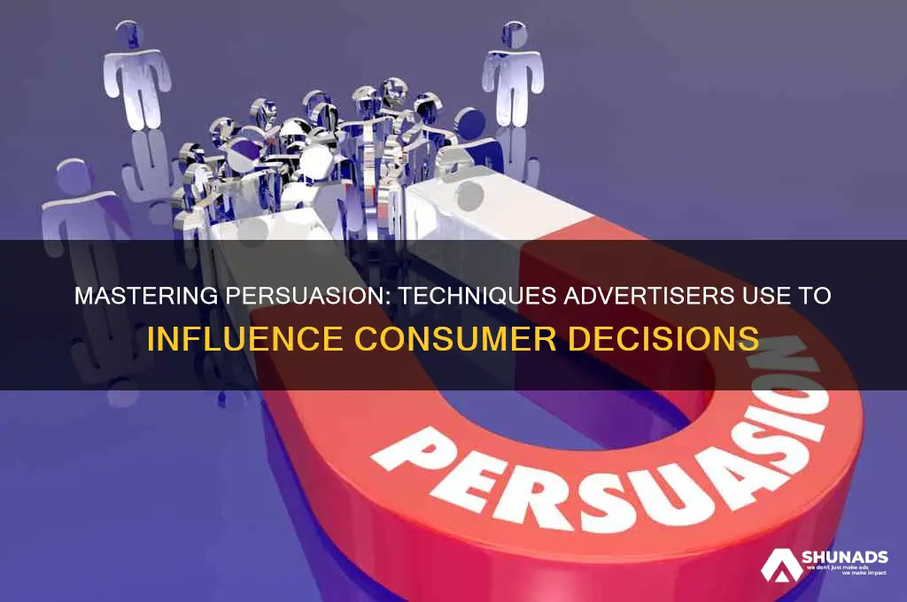 what techniques do advertisers use to influence consumers