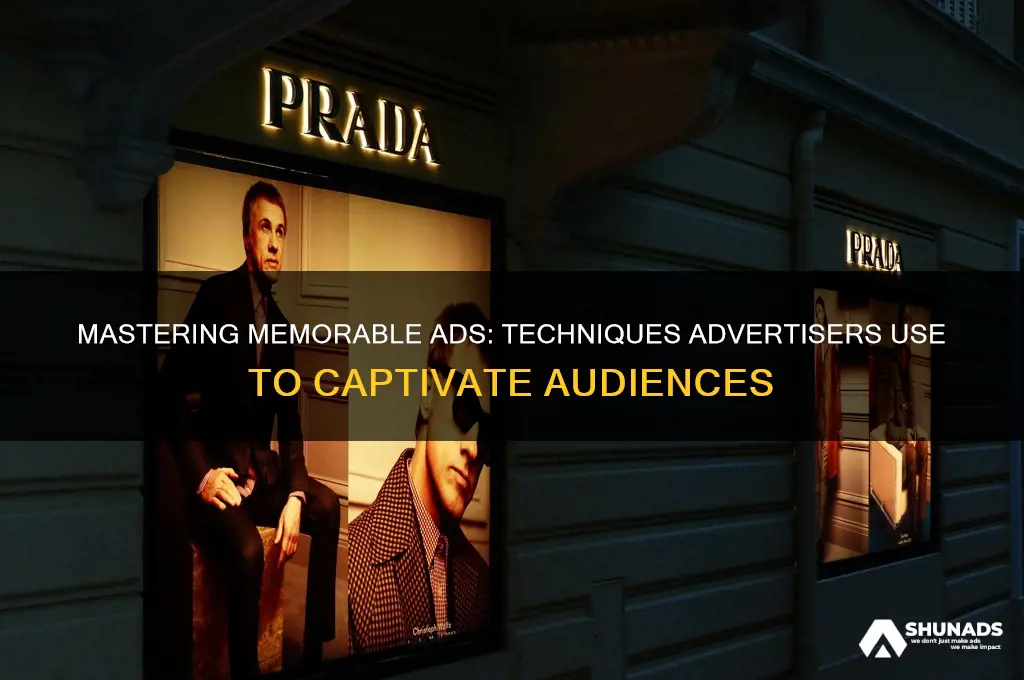 what techniques do advertisers use to make an advertisement memorable