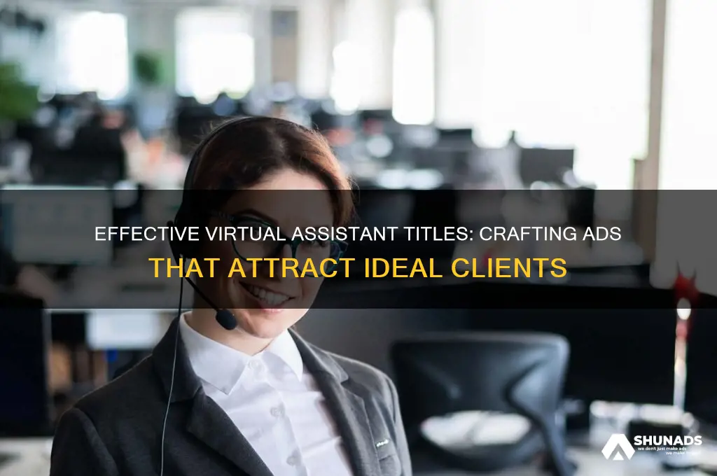 what title should a virtual assistant use when advertising