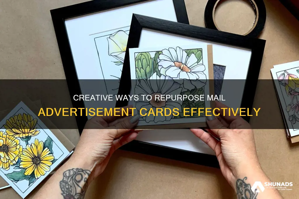 what to do use mail advertisement cards for