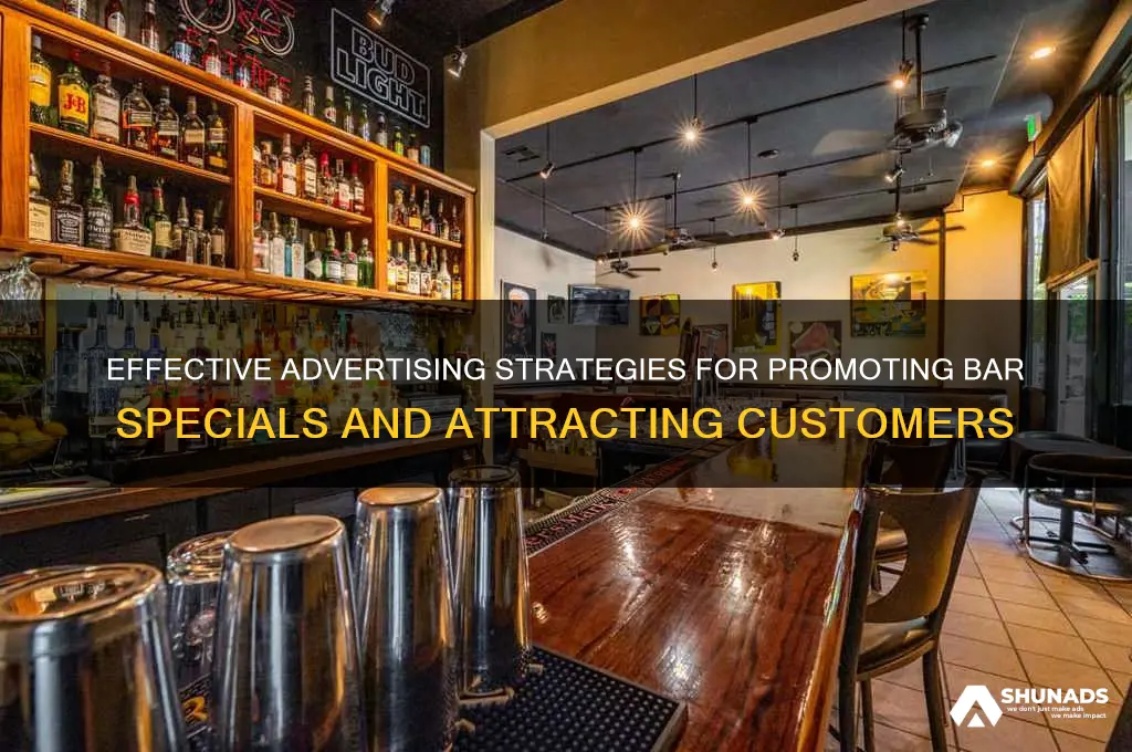 what to use to advertise bar specials