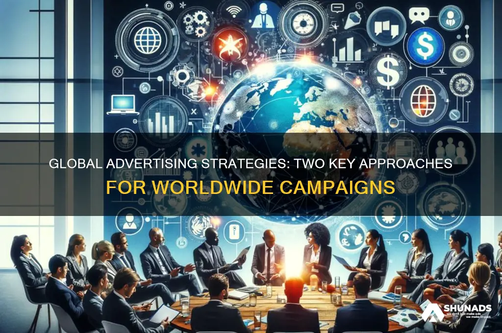 what two apporcahes does global advertising use