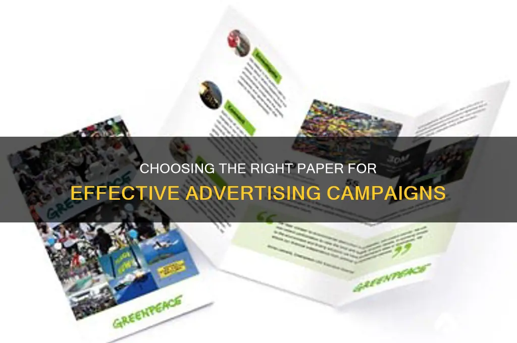 what type of paper to use for advertising