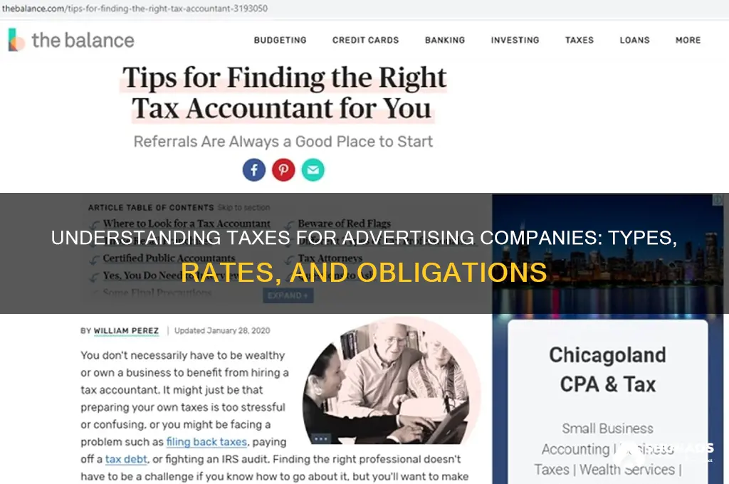 what type of tax do advertising companies pay