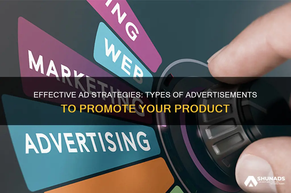 what types of advertisement you used to promote your product