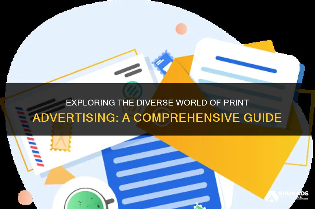 what types of advertising make up print advertising