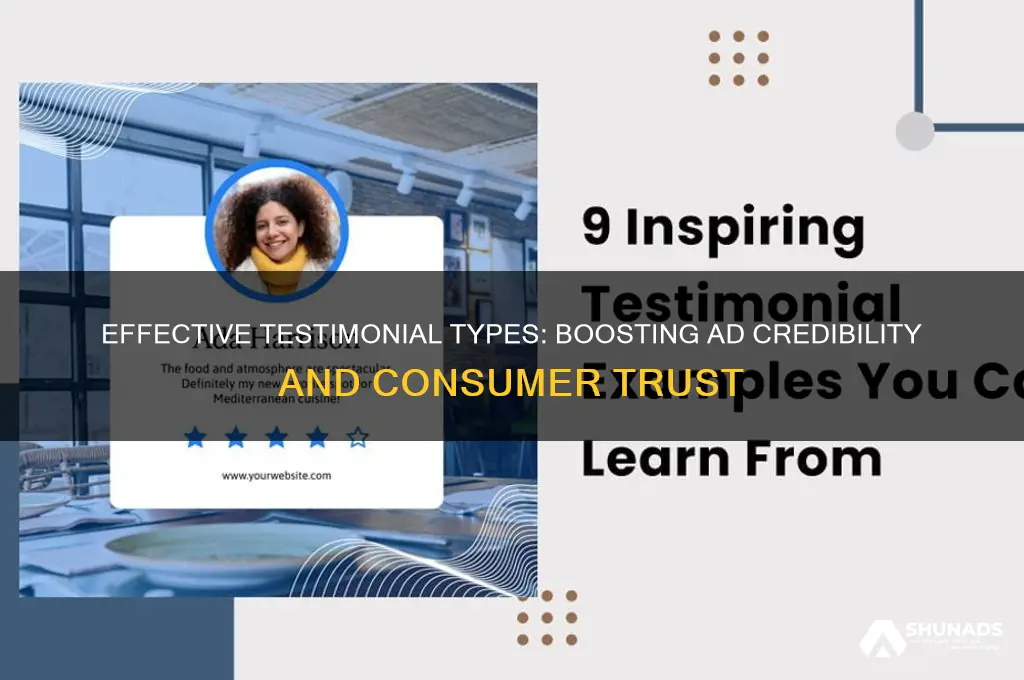 what types of testimonials can advertisers use