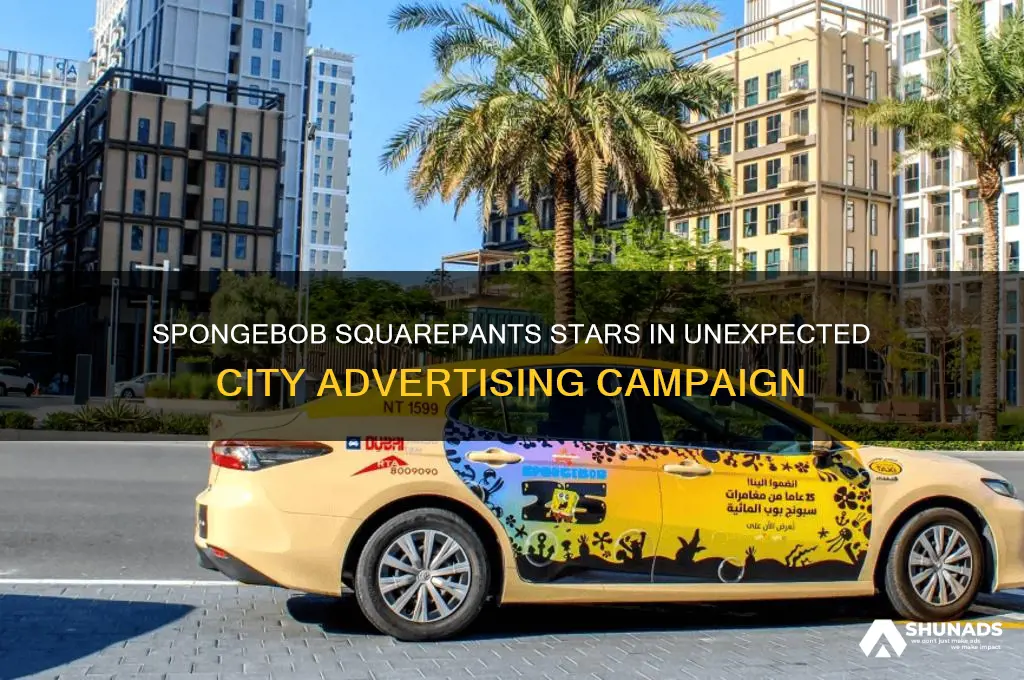 what us city is using the spongebob character in advertising