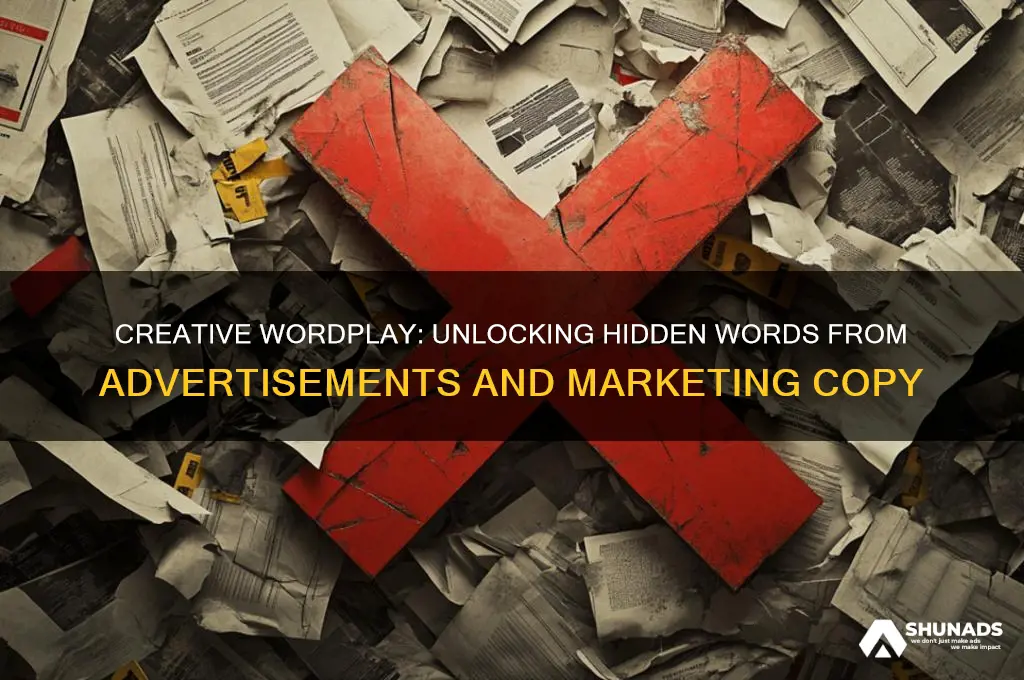 what words can be made from advertisments