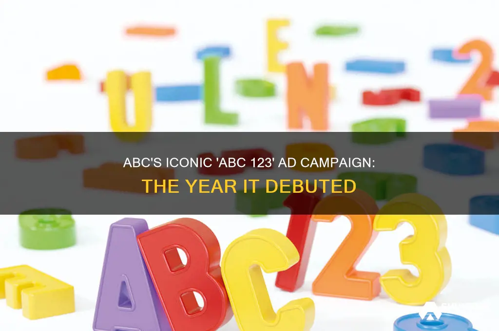 what year did abc use abc 123 as advertisement