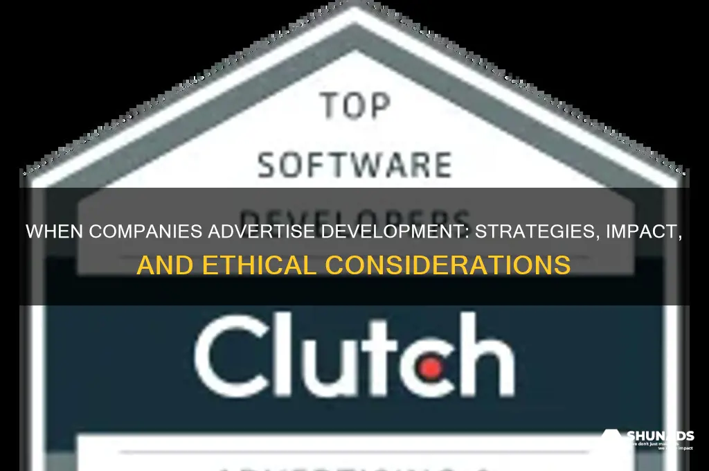 when a company advertises devlops