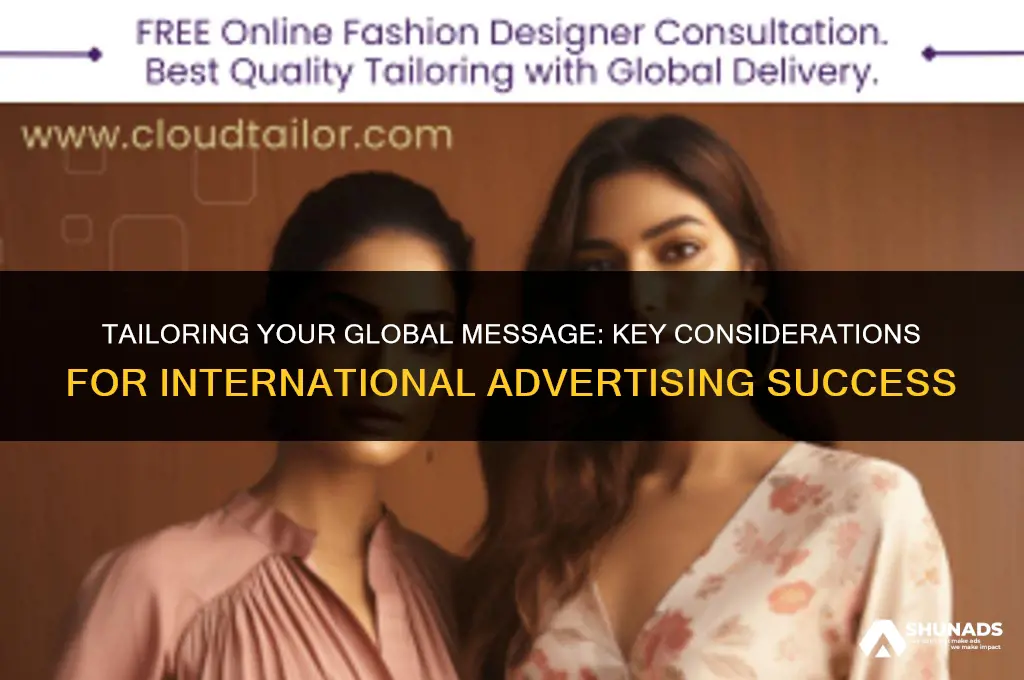 when advertising internationally you should make