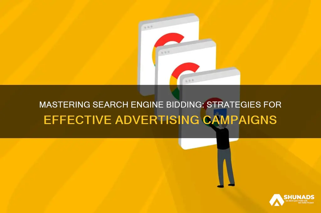 when advertising using search engine if you bid