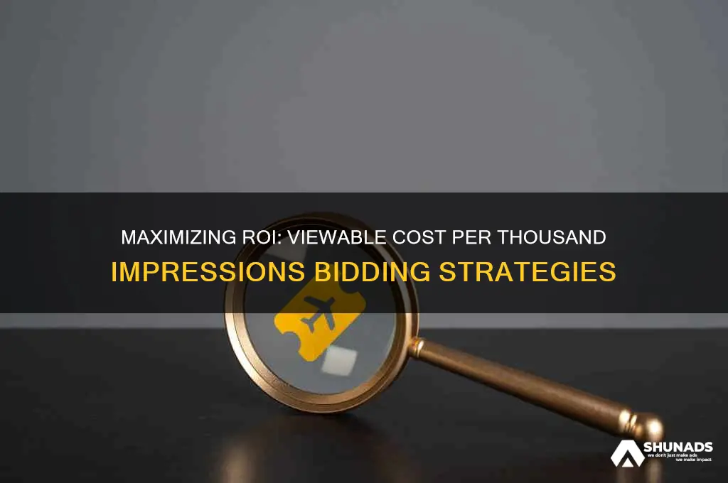 when an advertiser using viewable cost per thousand impressions bidding