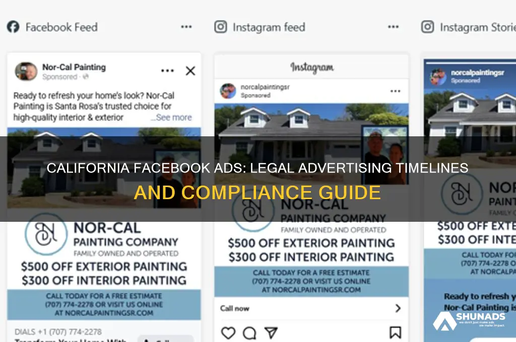 when are you allowed to advertise in california facebook