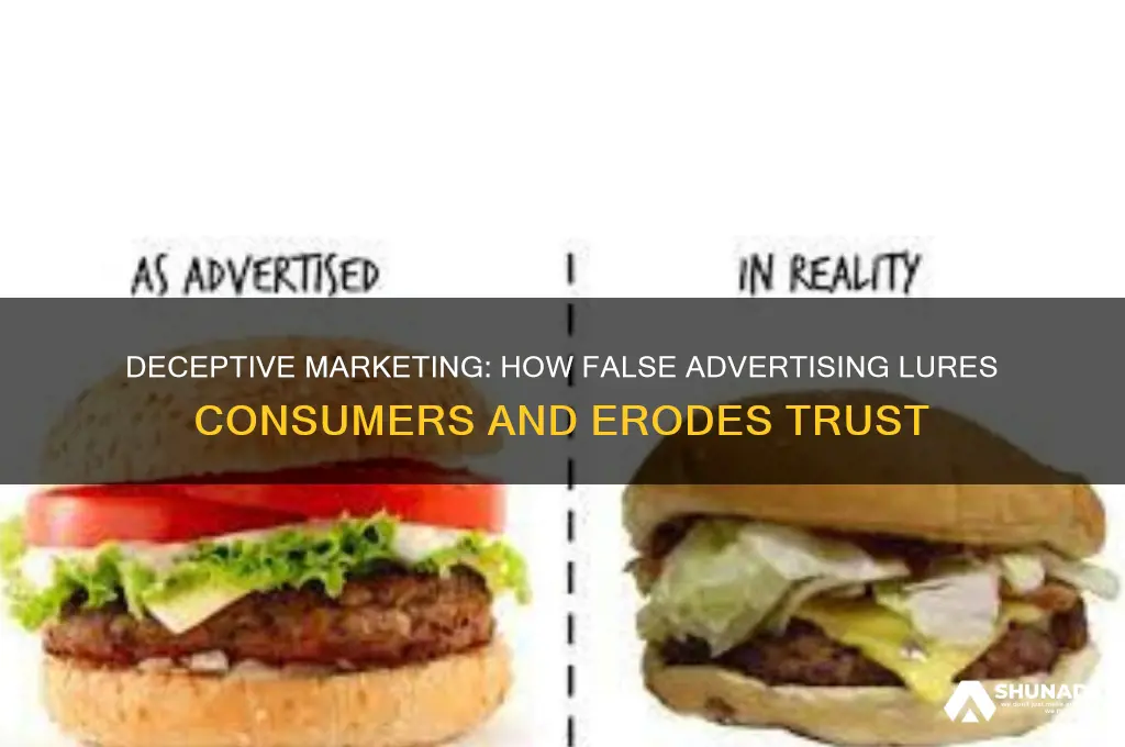 when business using false advertising to lure