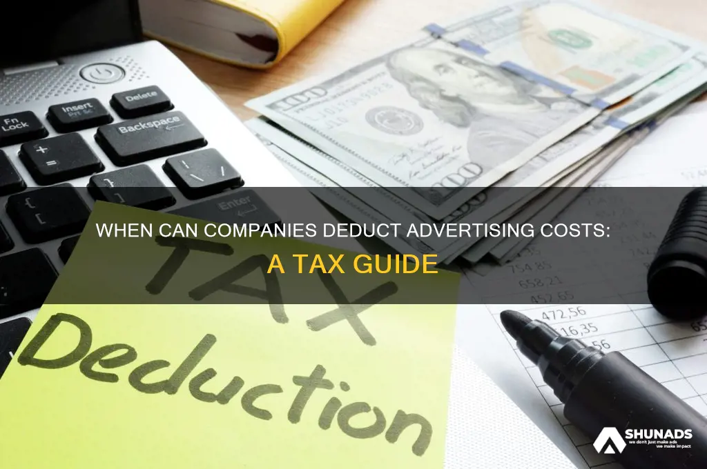 when can a company deducct cost for advertising