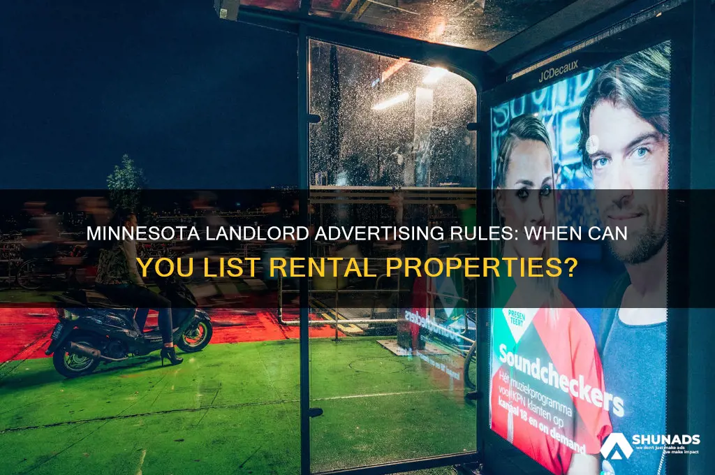 when can landlord advertise in minnesota