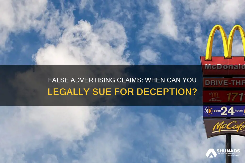 when can you sue for false advertising