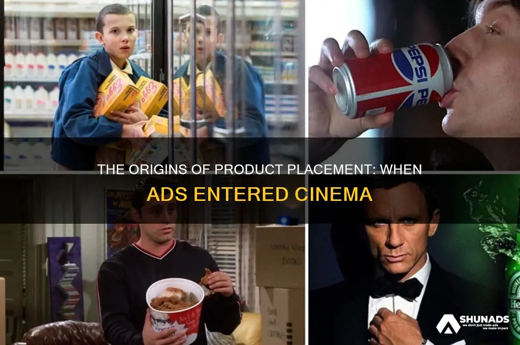 when did advertising in movies get started