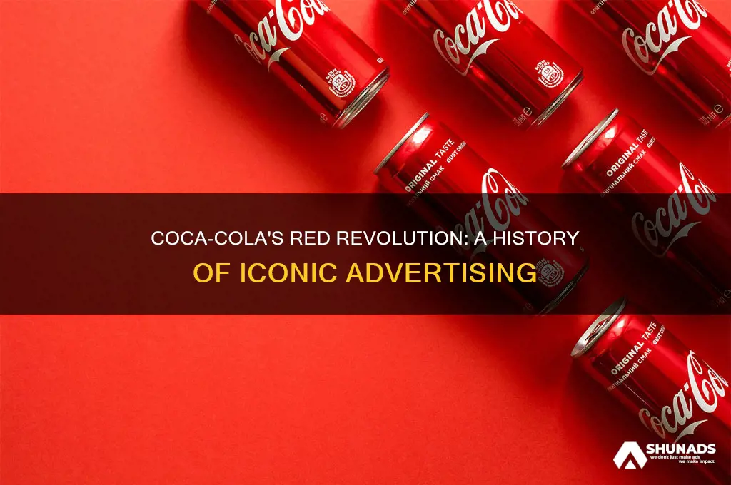 when did cocola use red in advertisments