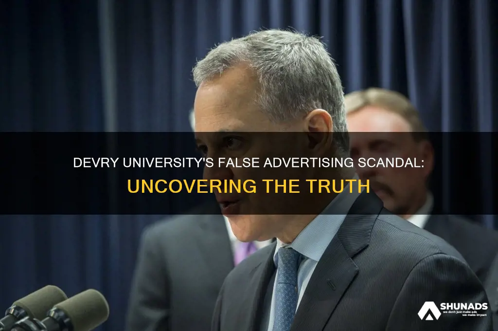 when did devry ubivetsity get caught for false advertising