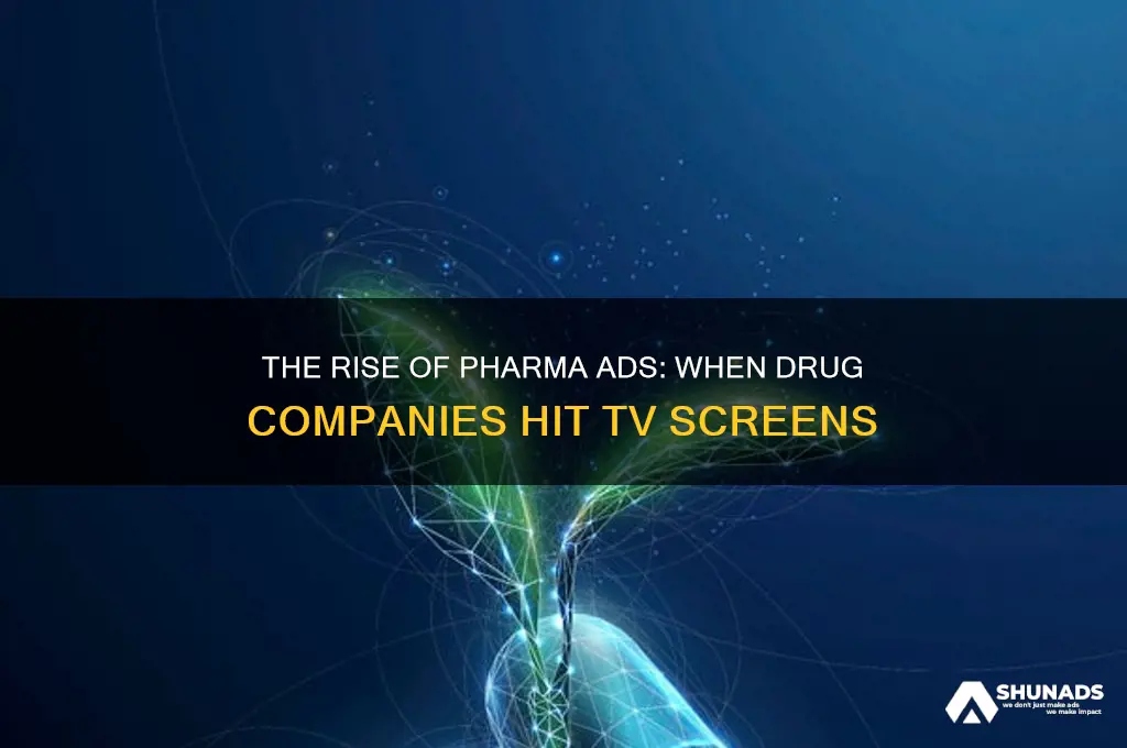 when did drugs companies bgin to advertise on telecision