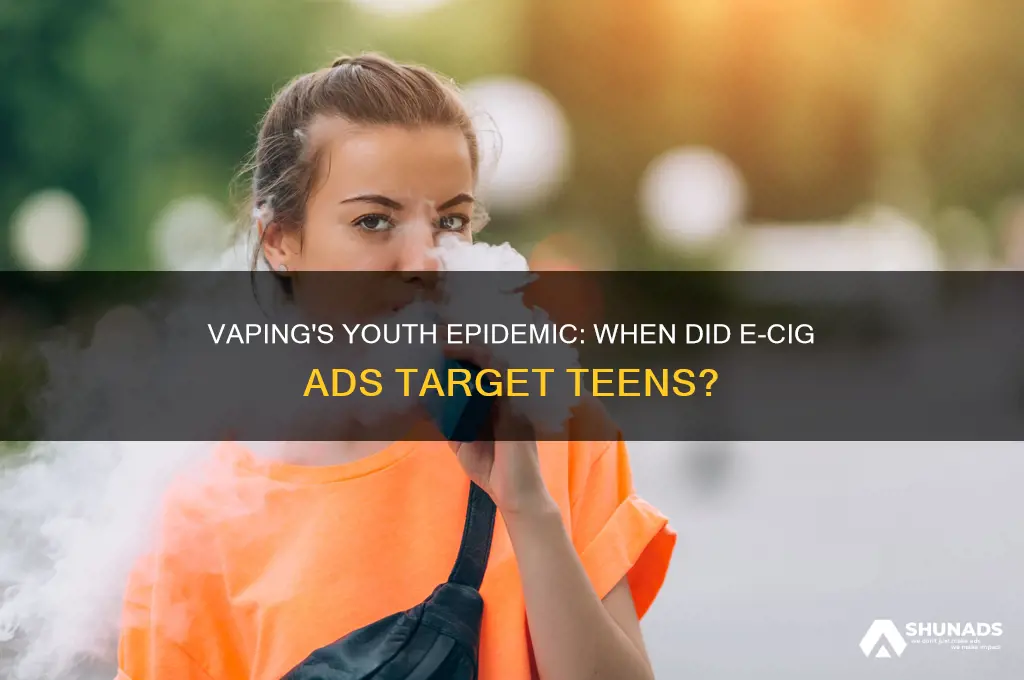 when did e-cigarettes companies start targetting teenagers with advertising