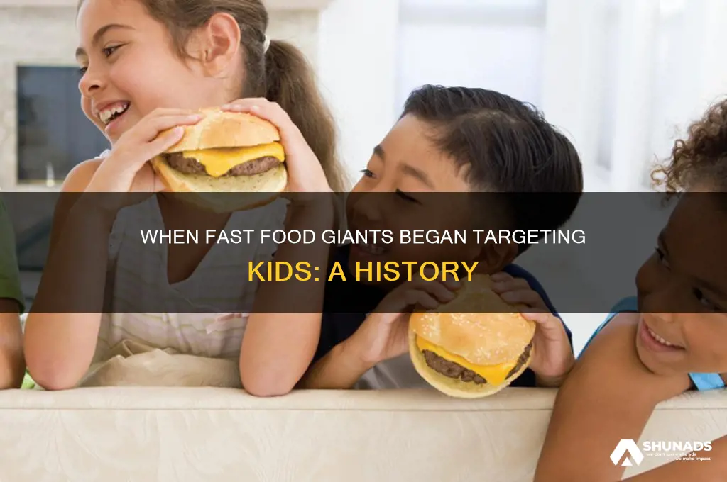 when did fast food companies start advertising to children