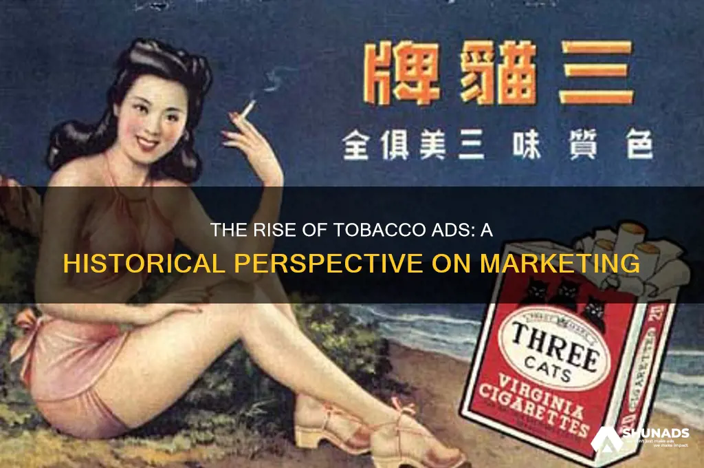 when did tobacco companies start advertising