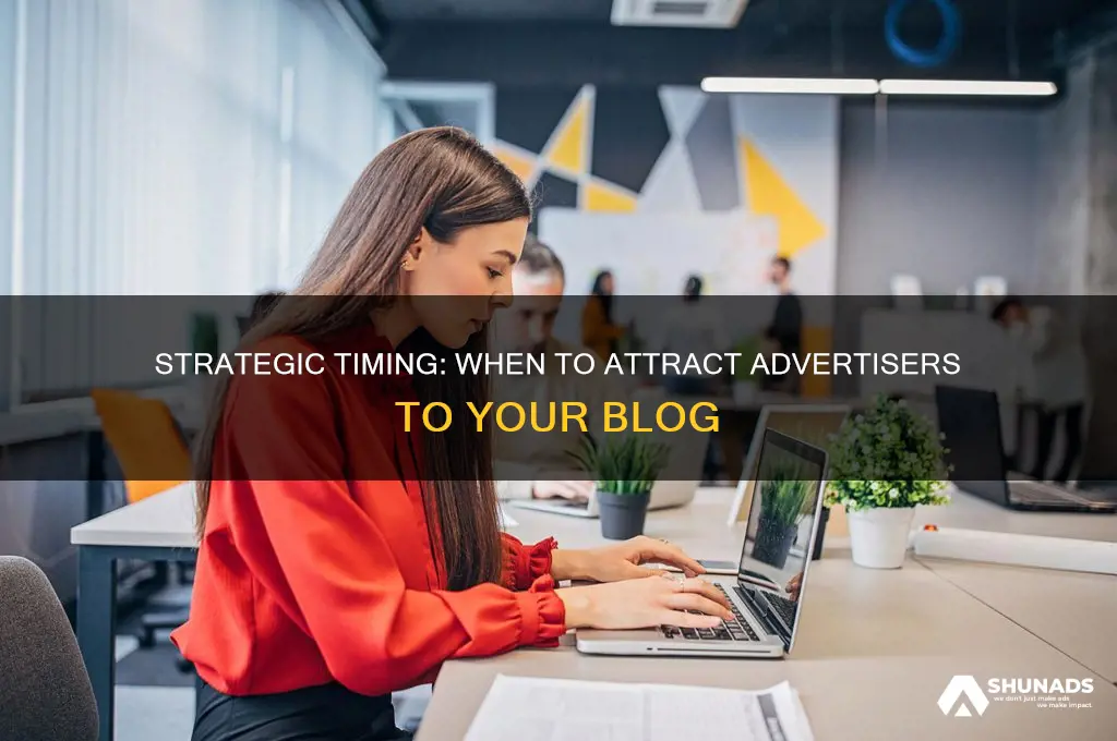 when to get advertisers for blog