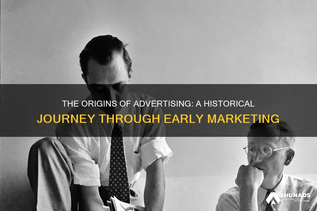 when was advertising first used