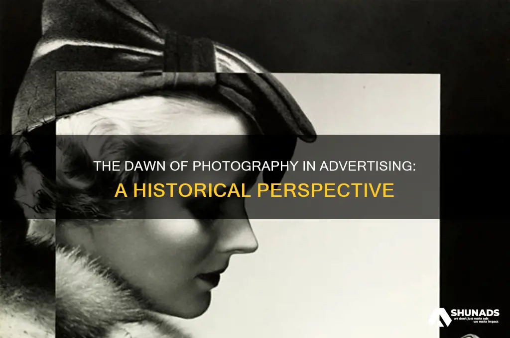 when was photography first used in advertising