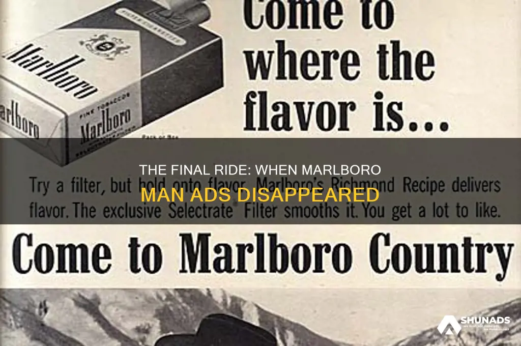 when was the last marlboro man advertising used
