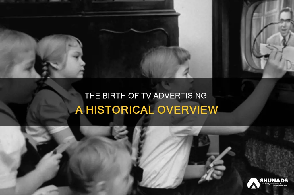 when was tv advertisement used