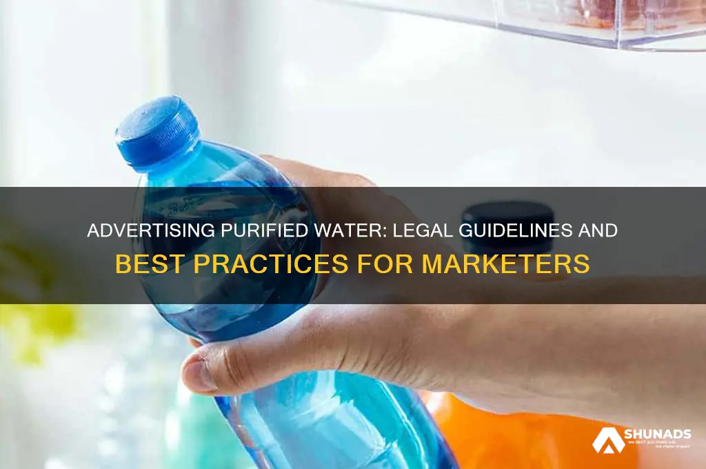 when you can advertise water as purified