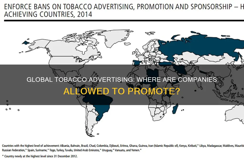 where are tobacco companies allowed to advertise