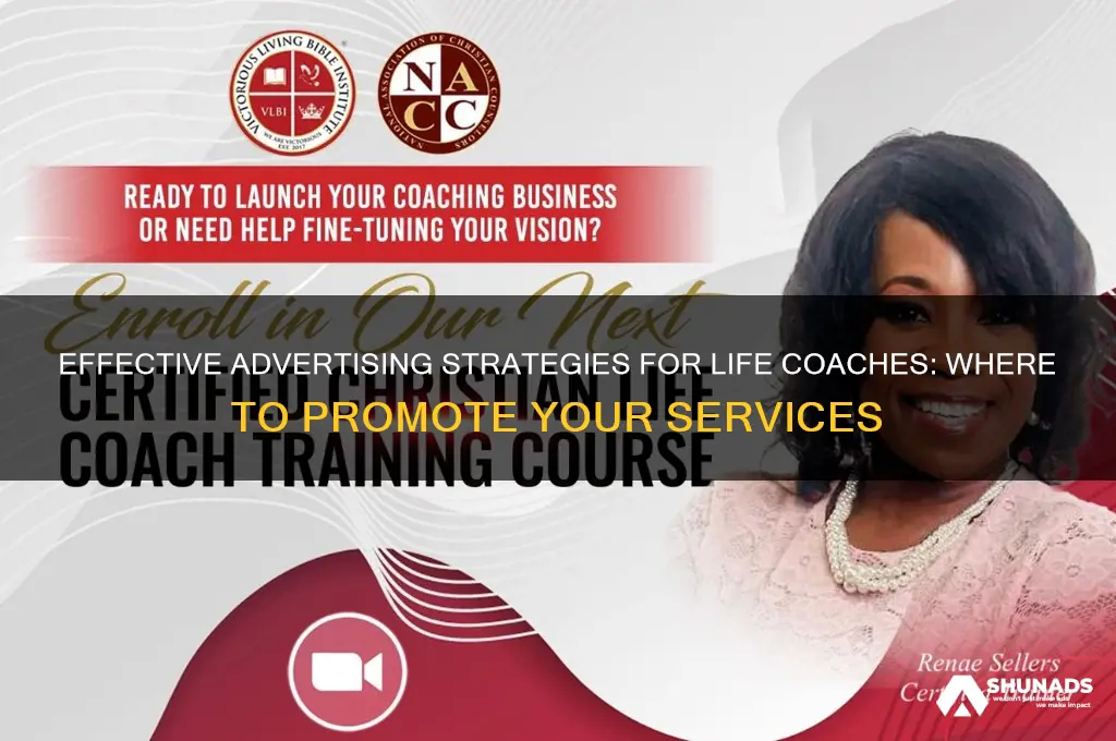 where can a life coach advertise
