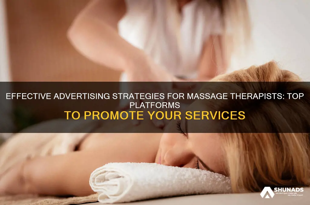 where can a massage therapist advertise