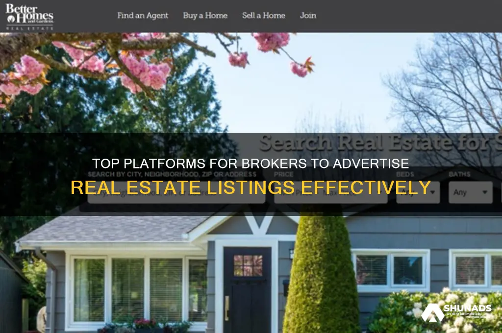 where can brokers advertise listings