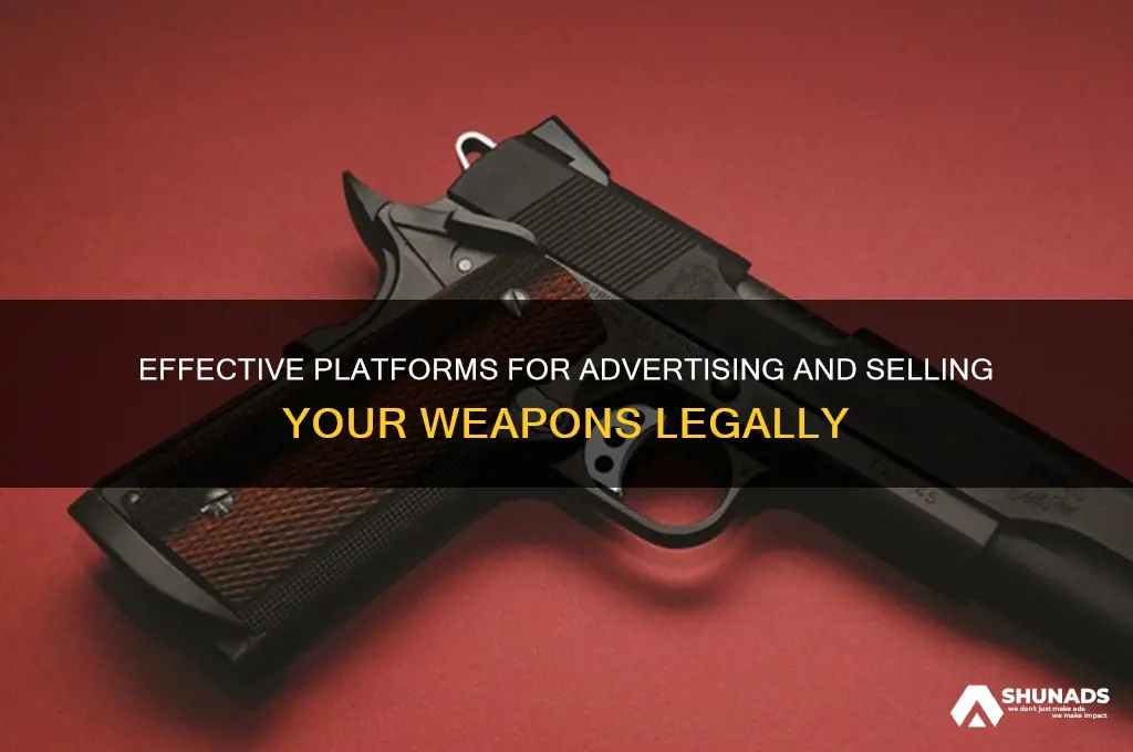 where can i advertise a weapon to sell