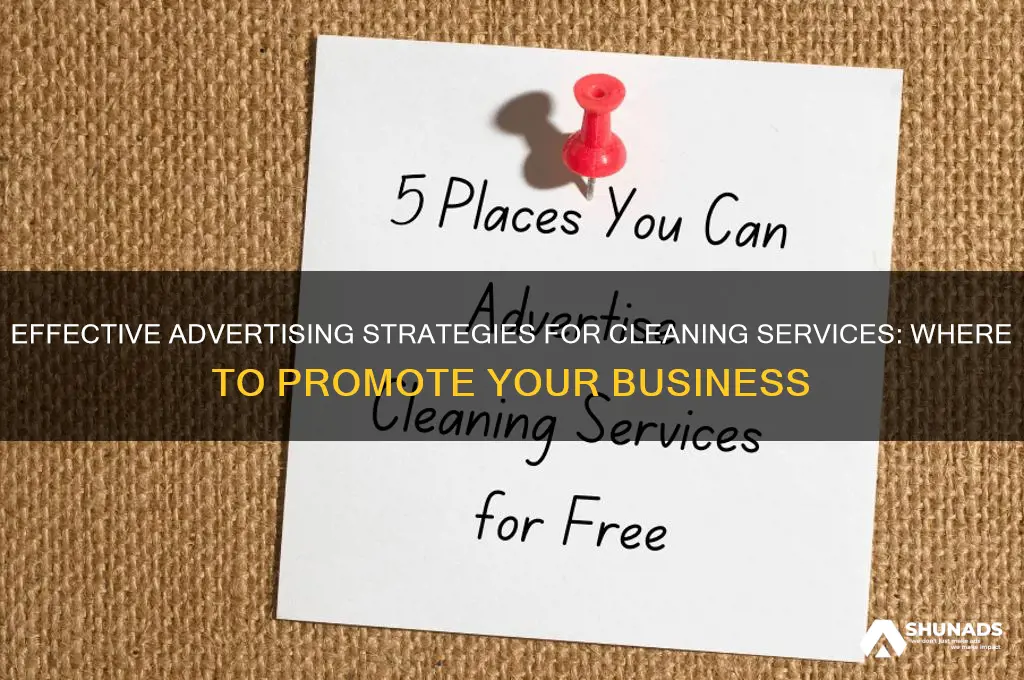 where can i advertise cleaning services