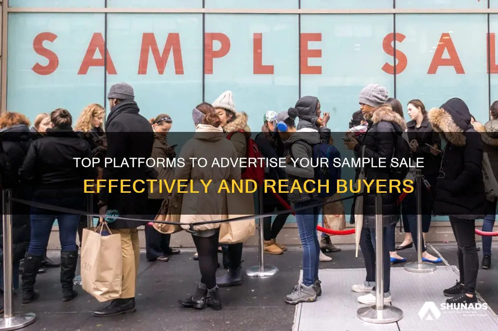 where can i advertise for sample sale