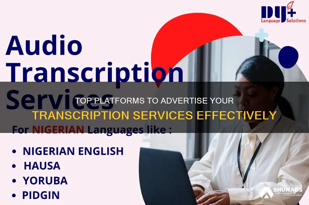 where can i advertise my transcription